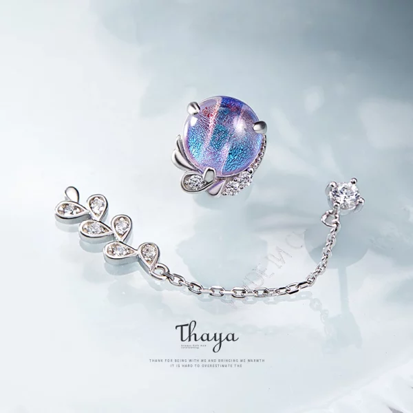 Purple crystal earrings