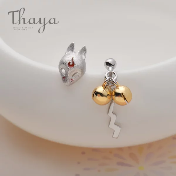 S925 Silver Fox Stud Earrings