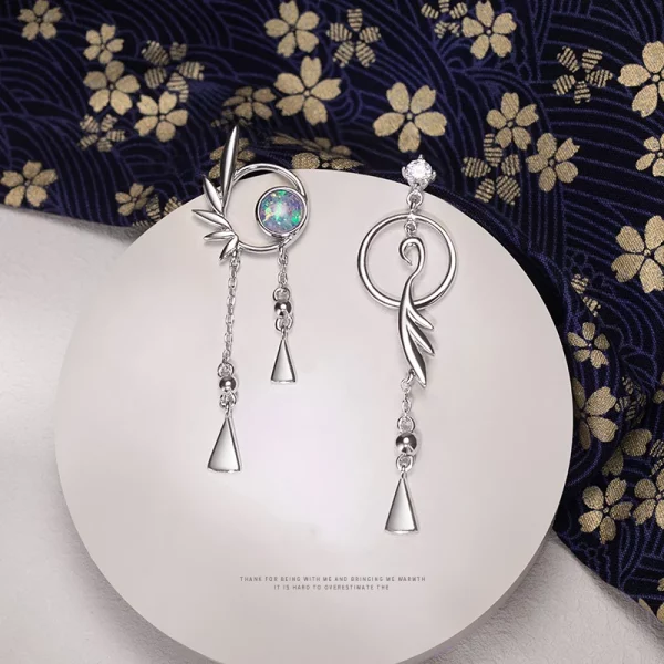 Blue Heron Inspired Sterling Earrings