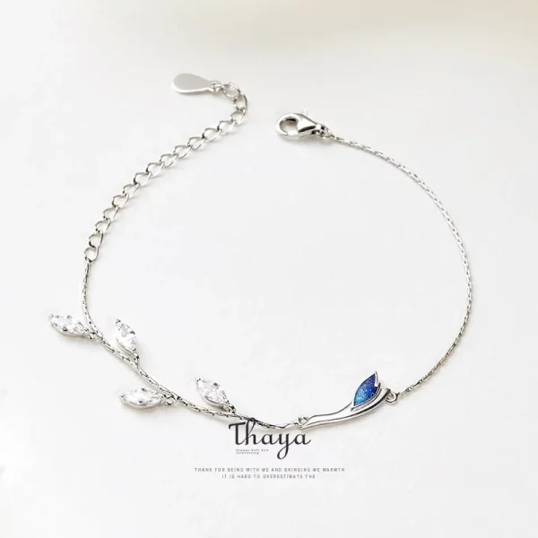 Blue Crane Sterling Silver Bracelet