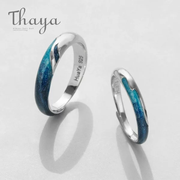 Sterling silver couple rings
