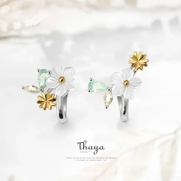 Silver Flower Earrings