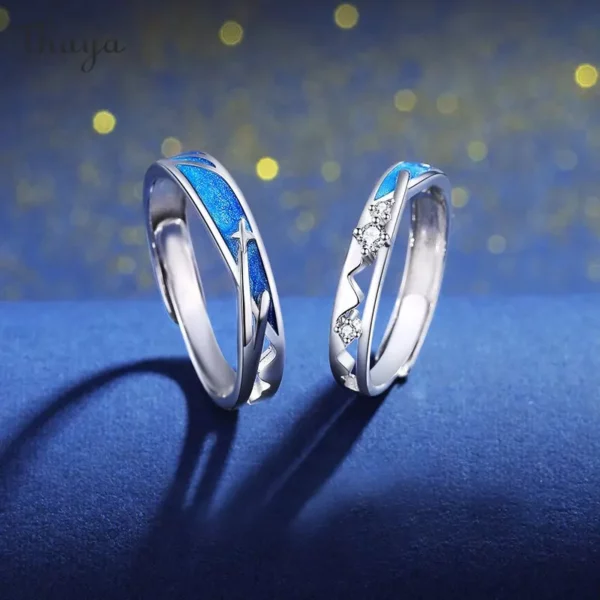 Meteor Couple Rings