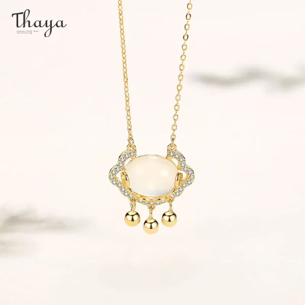 White Chalcedony Pendant Necklace