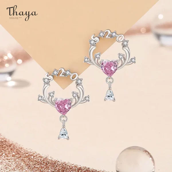Heart Deer Confession Earrings
