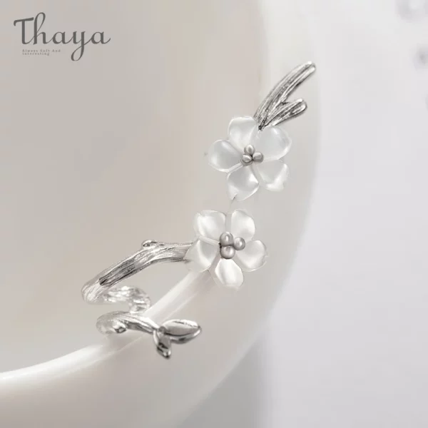 White Cherry Flower Earrings