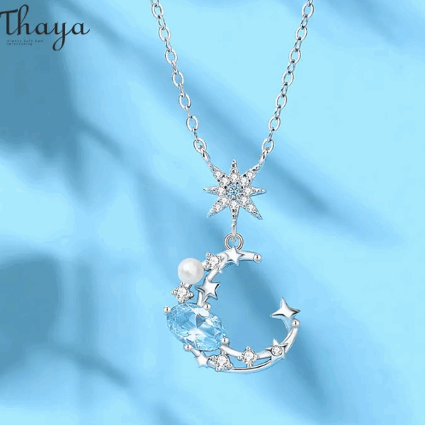 Celestial Pearl Moon Necklace