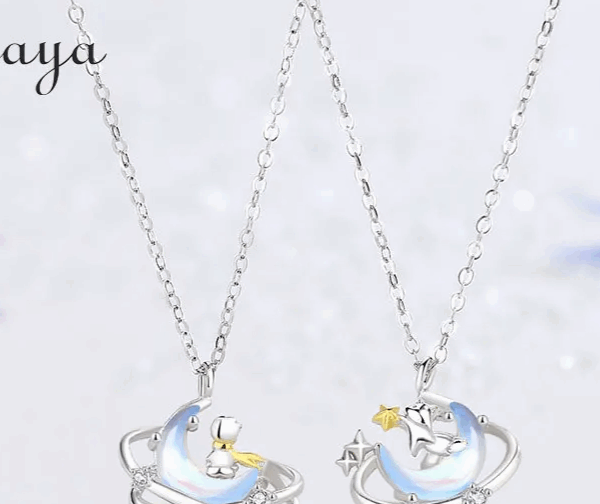 Silver Fox and Prince Necklace