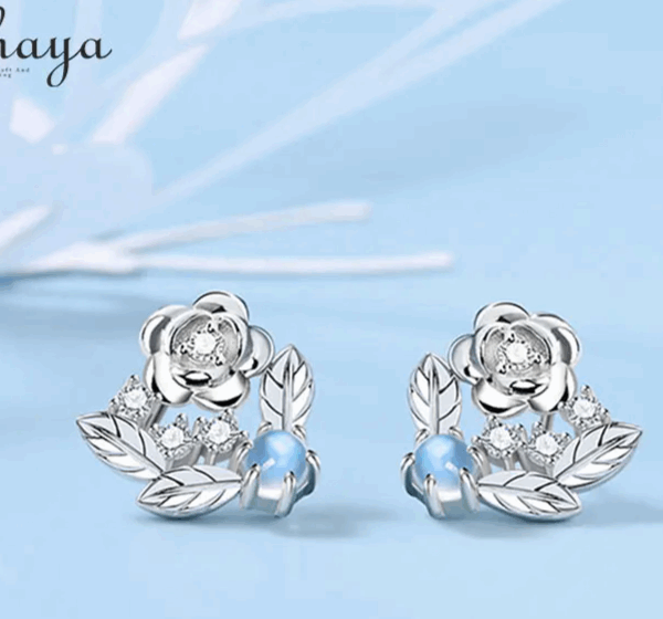 Luxury Moonstone Stud Earrings