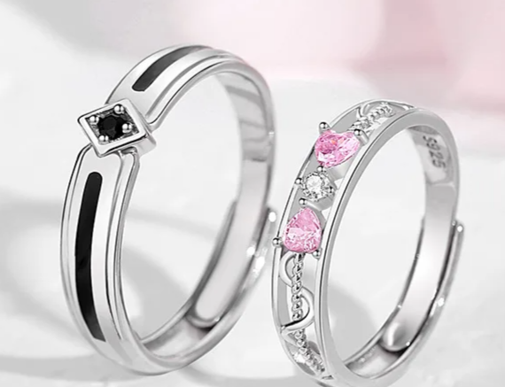 Timeless Love Heart Couple Ring
