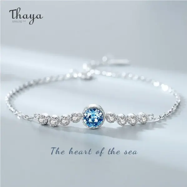 Crystal Sterling Silver Bracelet