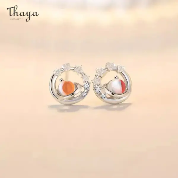 Sterling Silver Moonstone Stud Earrings