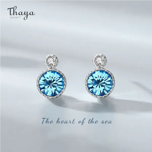 Elegant Sterling Silver Crystal Drop Earrings