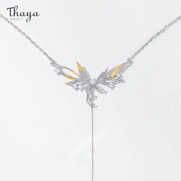 Butterfly Wing Tassel Necklace